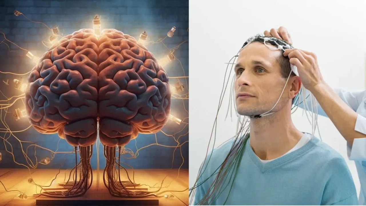 a device that gives a mild electric shock to the brain